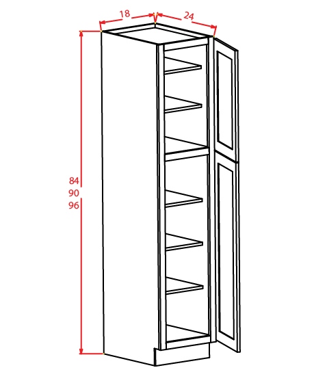 Cc U189024 Wall Pantry Cabinet 18 Inch By 90 Inch By 24 Inch