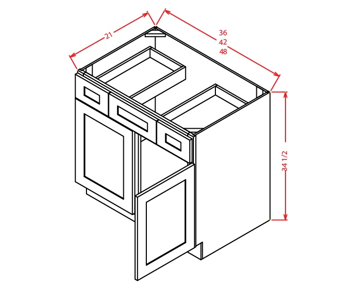 Cc Vsd42 Vanity Sink Drawer Base Cabinet 42 Inch Cabinetcorp