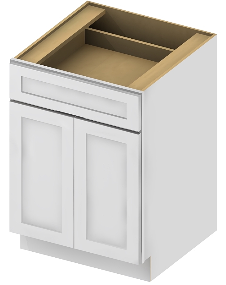 SW-B24 - Double Door Single Drawer Bases - 24 inch - CabinetCorp