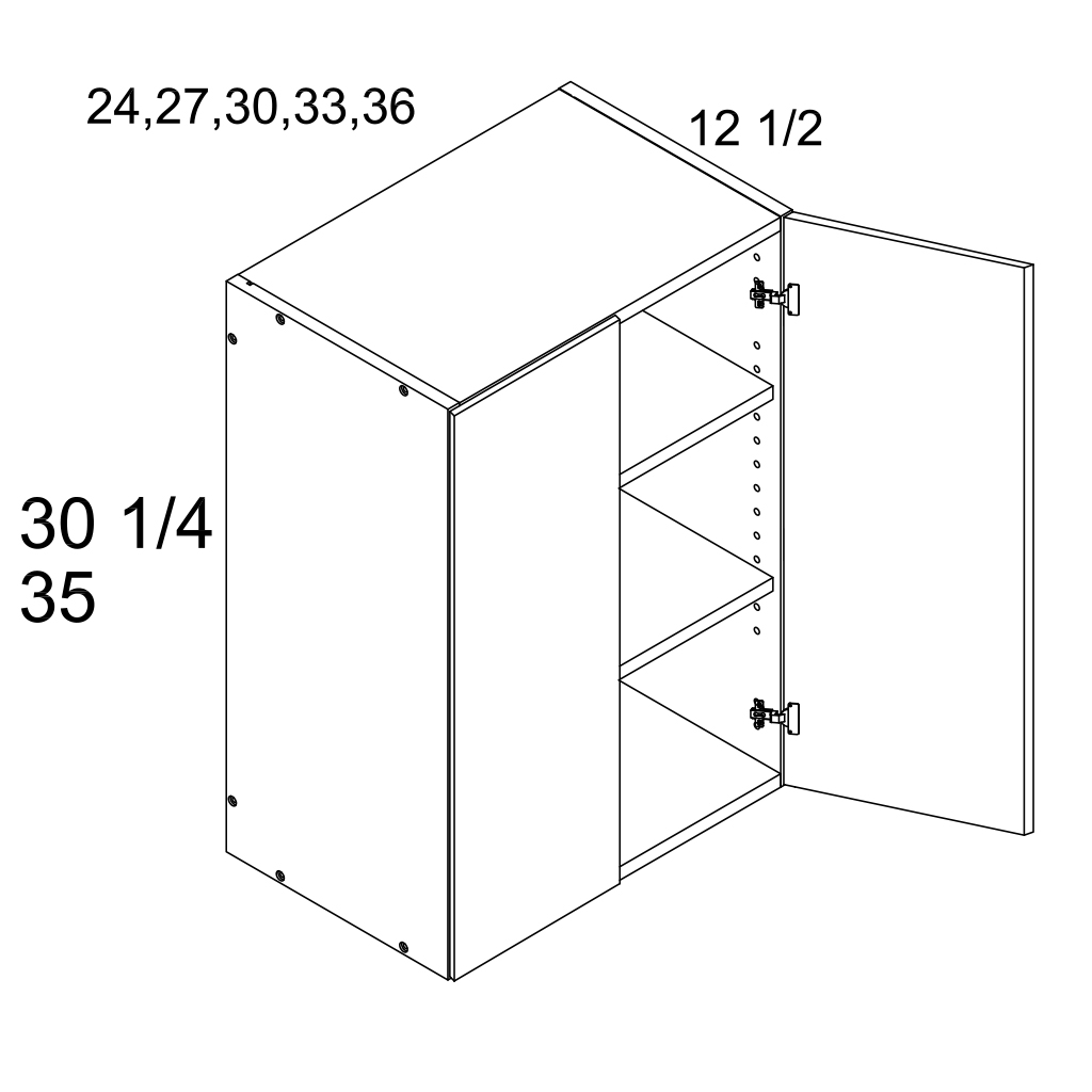 Mgw W2430 Two Door 12 5 Deep Wall Cabinet 24 Inch Modeno Grey Wilderness Wall Cabinets Cabinetcorp