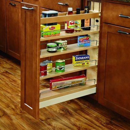Rev-A-Shelf 24 inch Wood Vanity Base Cabinet Storage Organizer, 441-12VSBSC-1