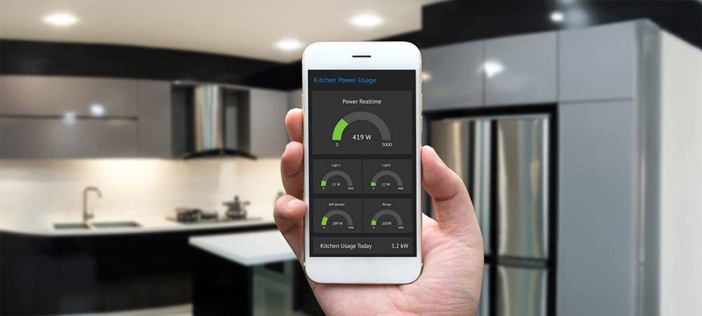 Smart home kitchen with voice-controlled lighting